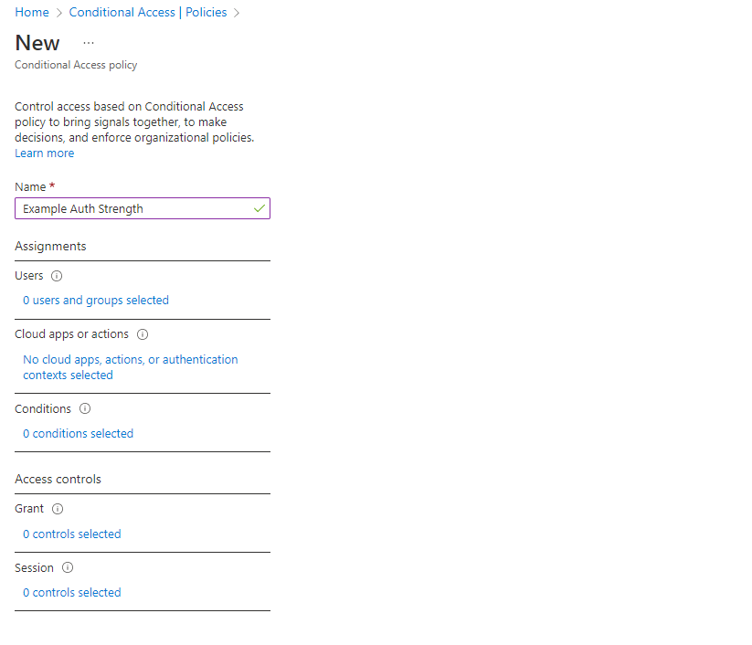 Creating an Azure Active Directory conditional access policy